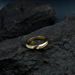 Divine Line Golden Diamond Ring
