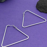 Edgy Triangle Hoop