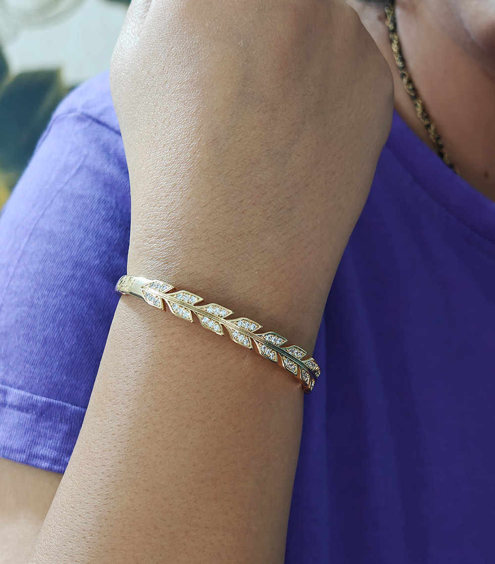 Golden Vine Stone Bracelet For Women - Image 2