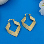 Golden Edge Hoops For Women